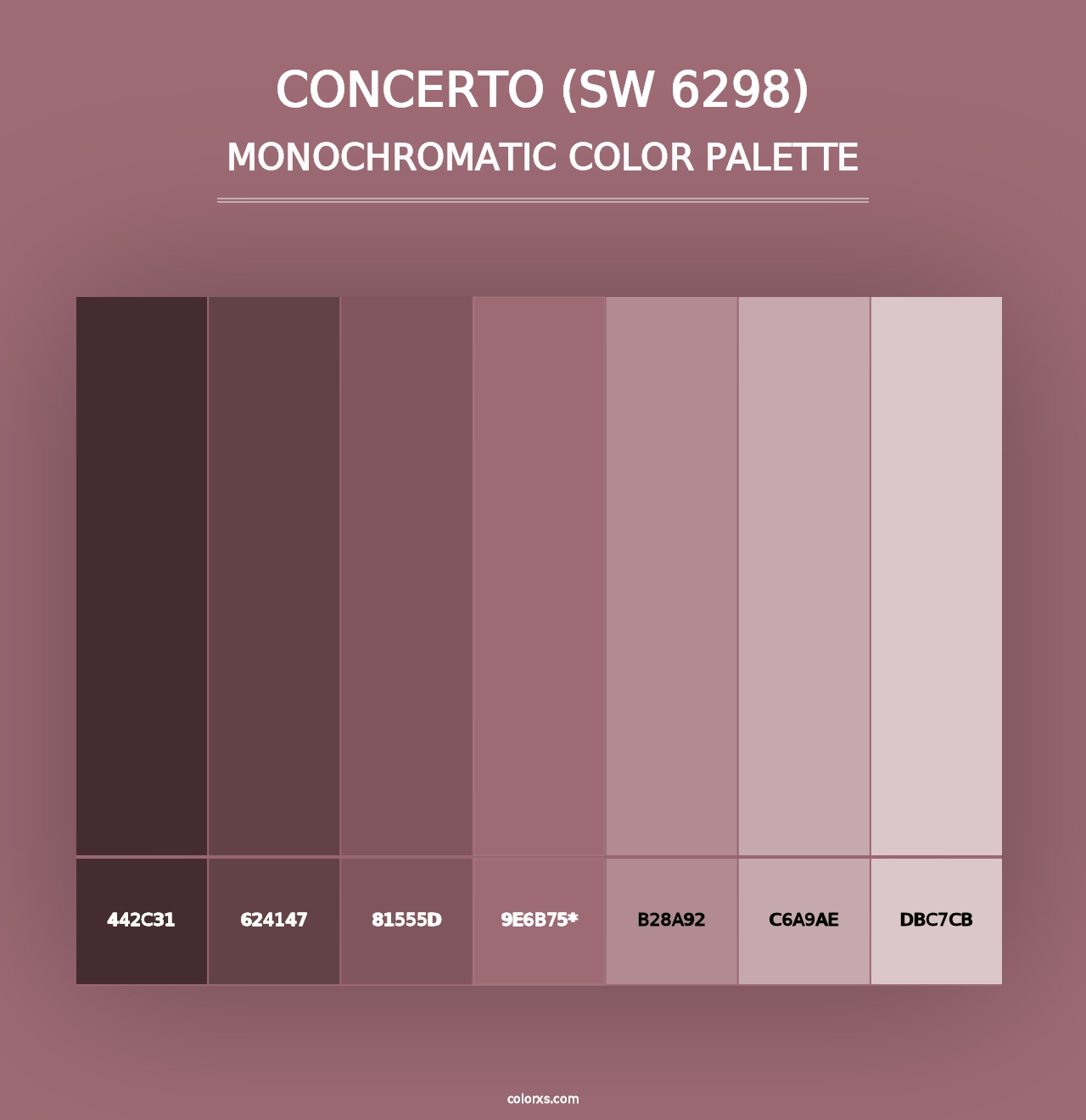 Concerto (SW 6298) - Monochromatic Color Palette