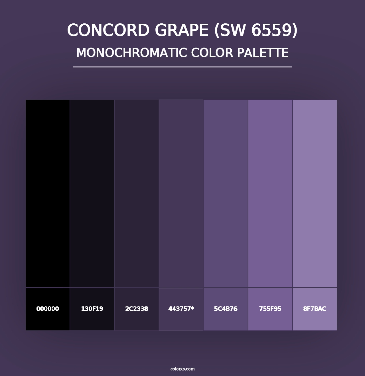 Concord Grape (SW 6559) - Monochromatic Color Palette