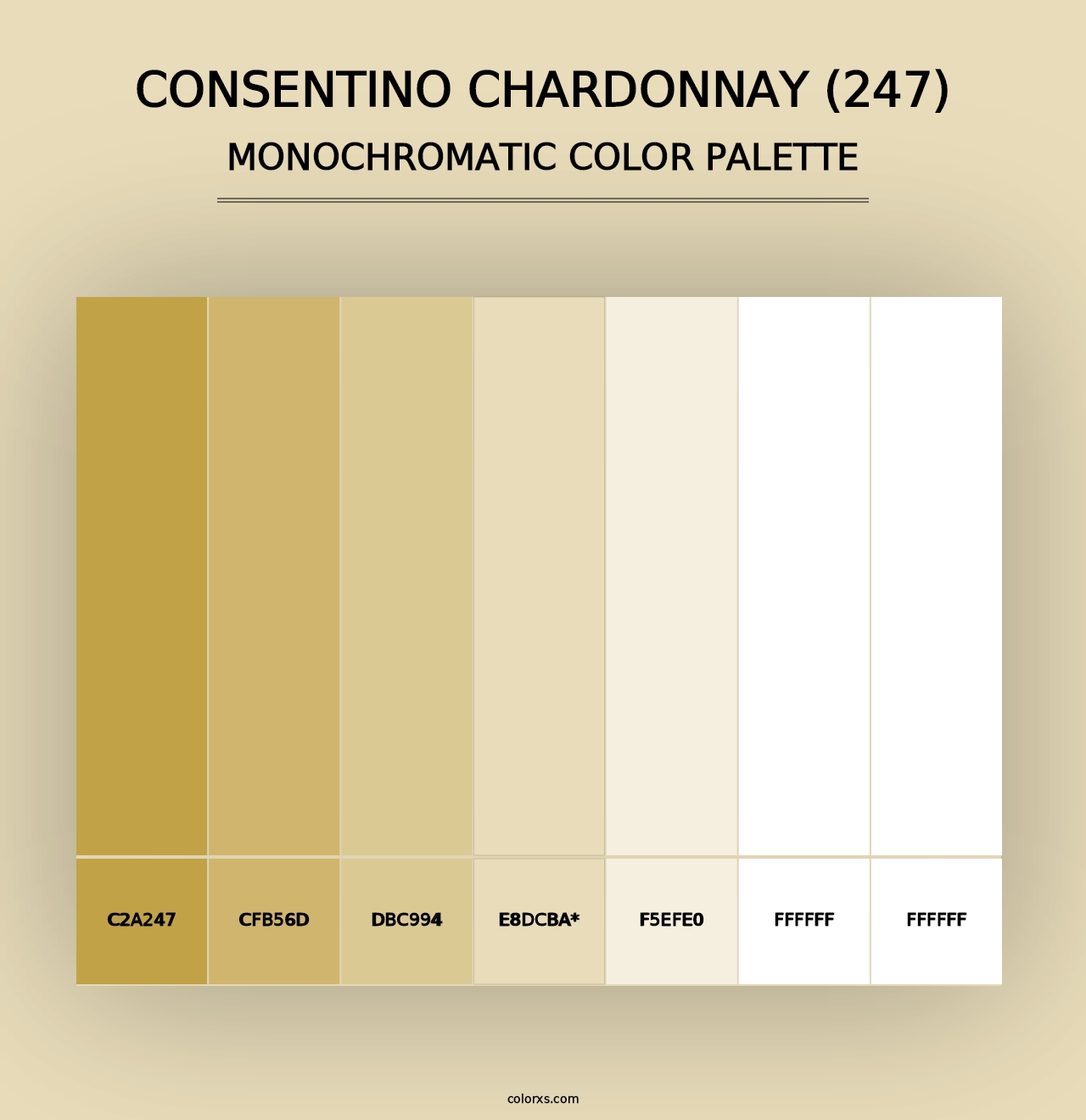 Consentino Chardonnay (247) - Monochromatic Color Palette