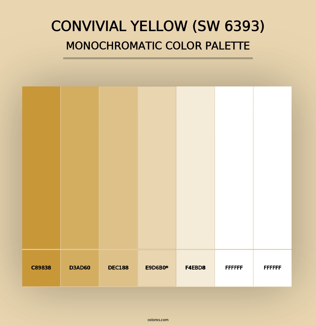 Convivial Yellow (SW 6393) - Monochromatic Color Palette