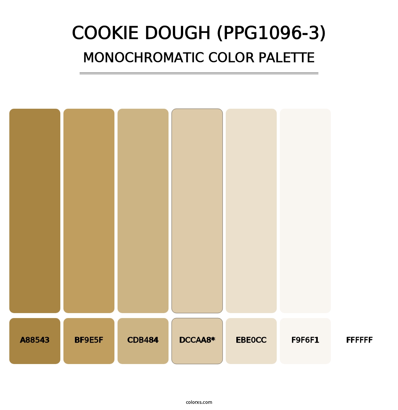 Cookie Dough (PPG1096-3) - Monochromatic Color Palette