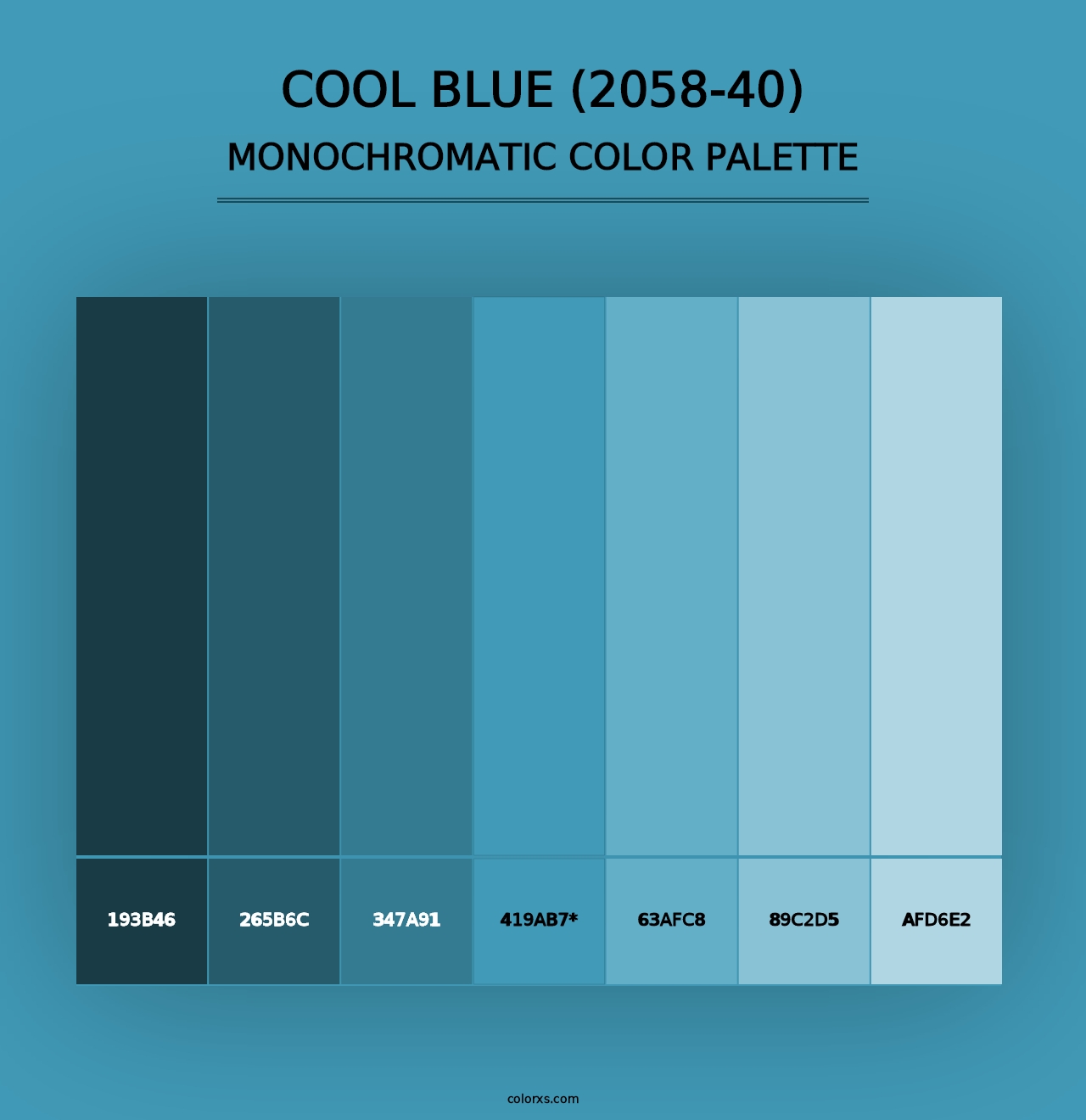 Cool Blue (2058-40) - Monochromatic Color Palette