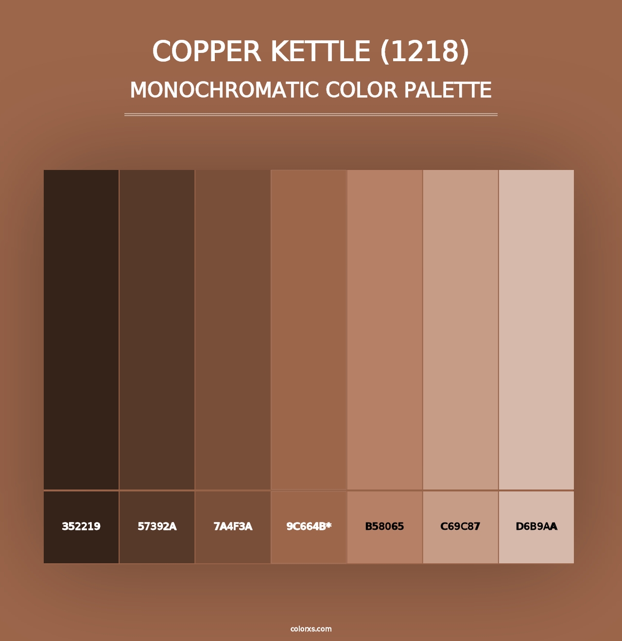 Copper Kettle (1218) - Monochromatic Color Palette