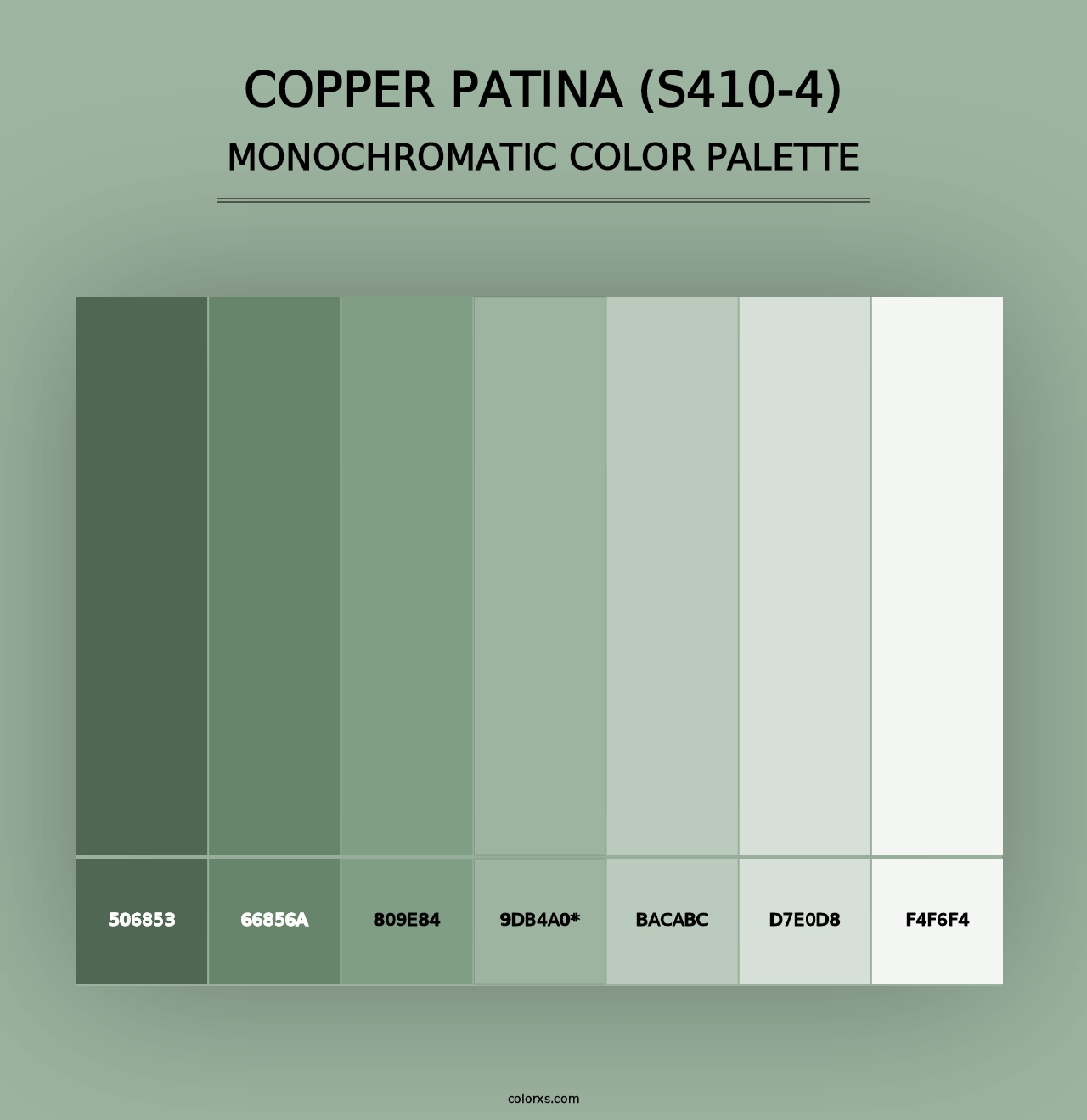 Copper Patina (S410-4) - Monochromatic Color Palette