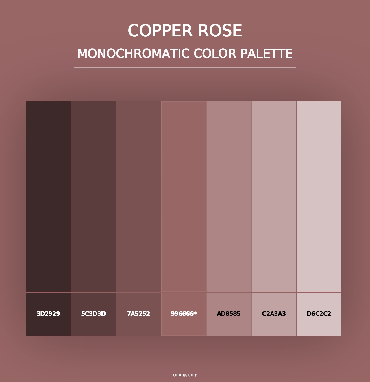 Copper rose - Monochromatic Color Palette