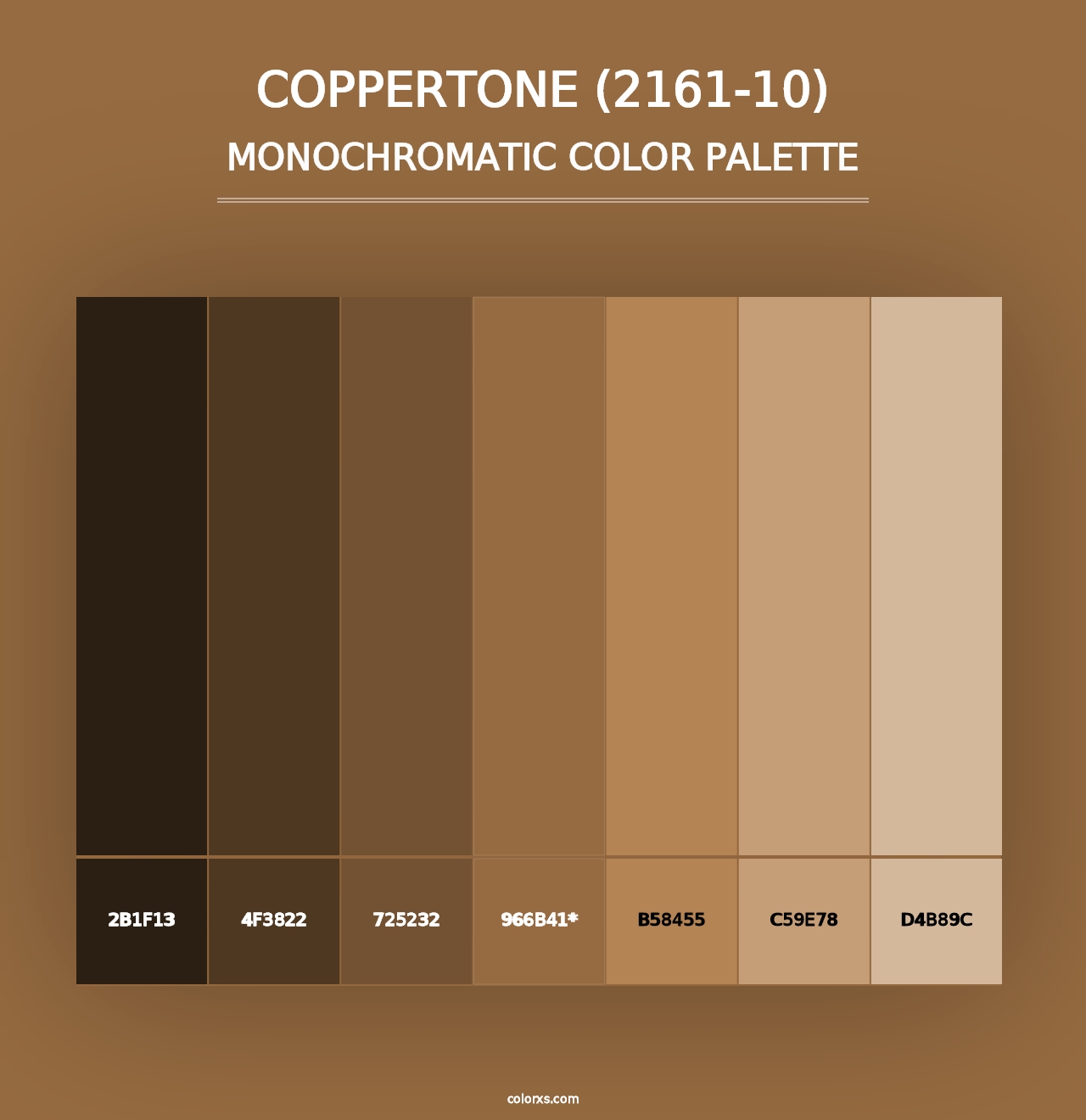 Coppertone (2161-10) - Monochromatic Color Palette