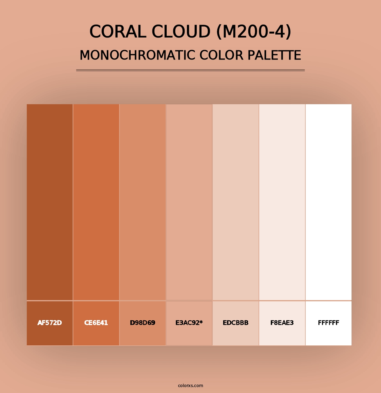 Coral Cloud (M200-4) - Monochromatic Color Palette