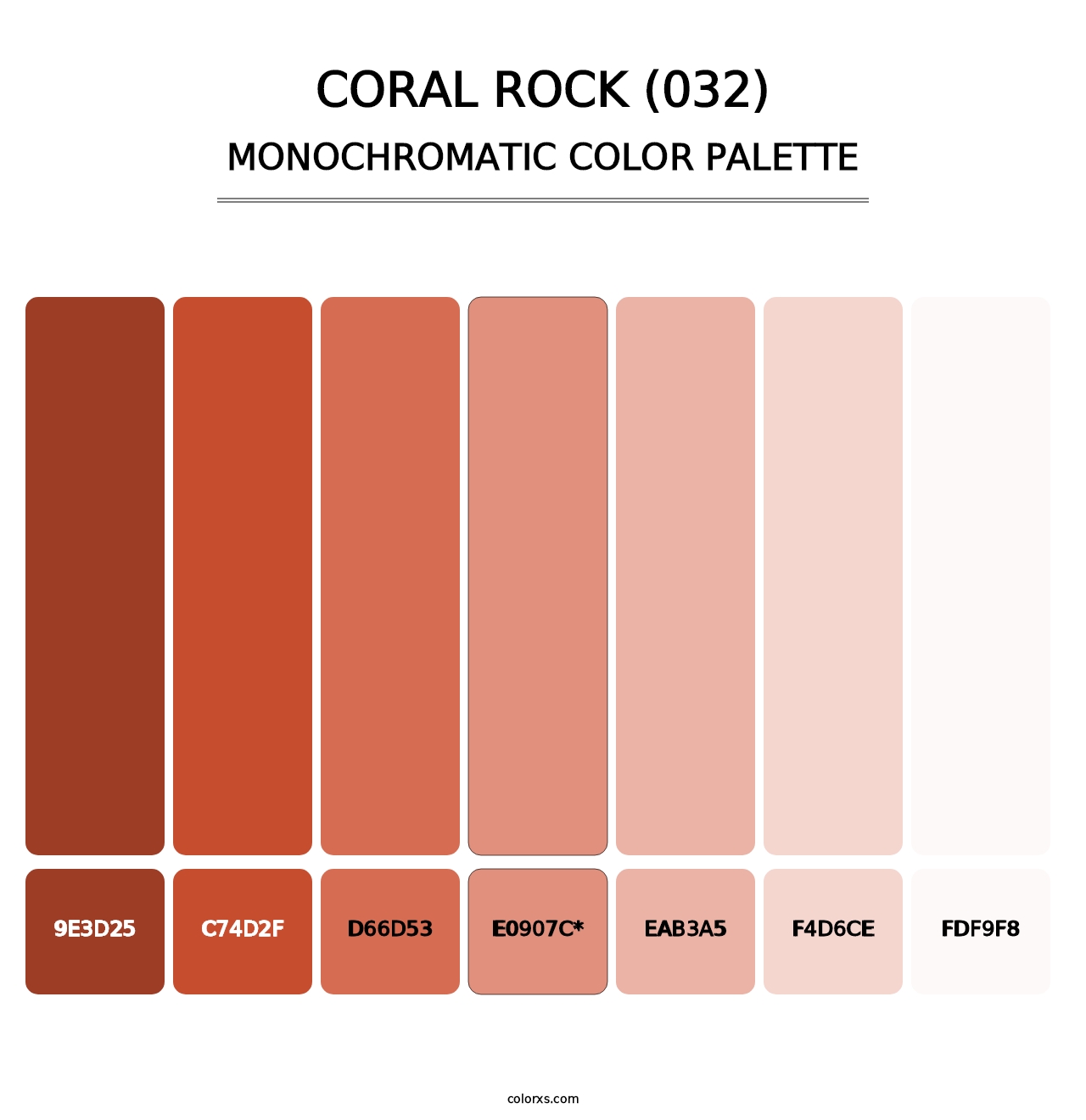 Coral Rock (032) - Monochromatic Color Palette