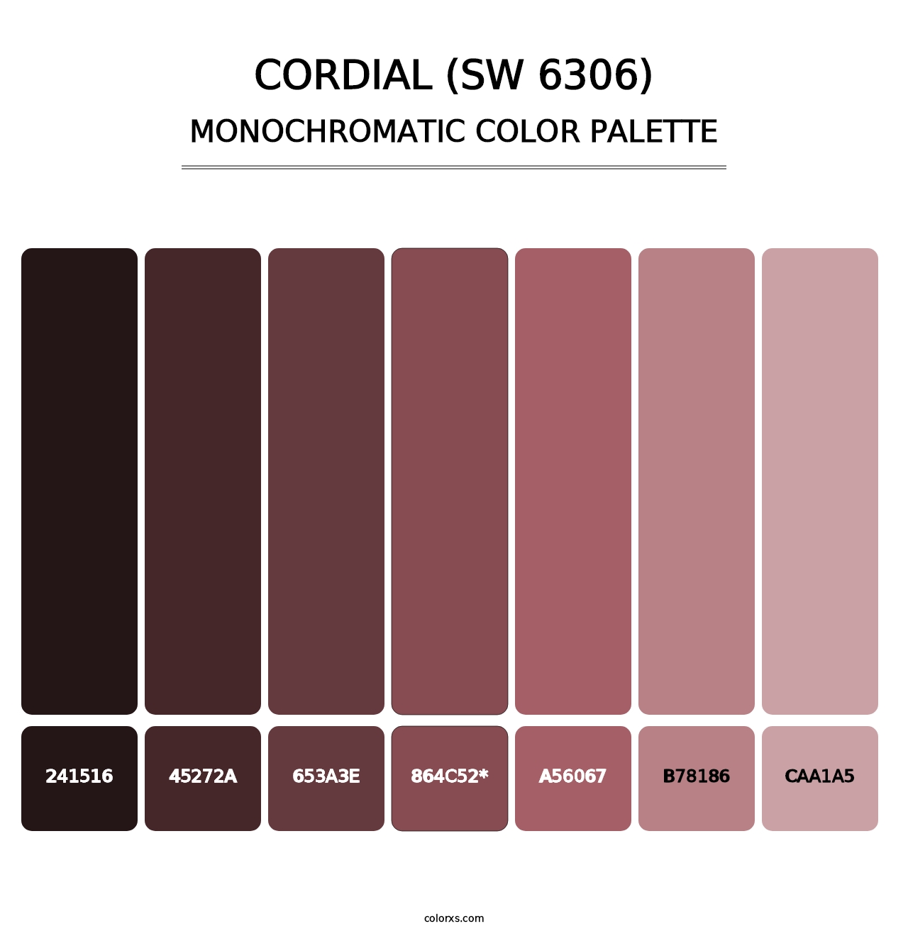 Cordial (SW 6306) - Monochromatic Color Palette