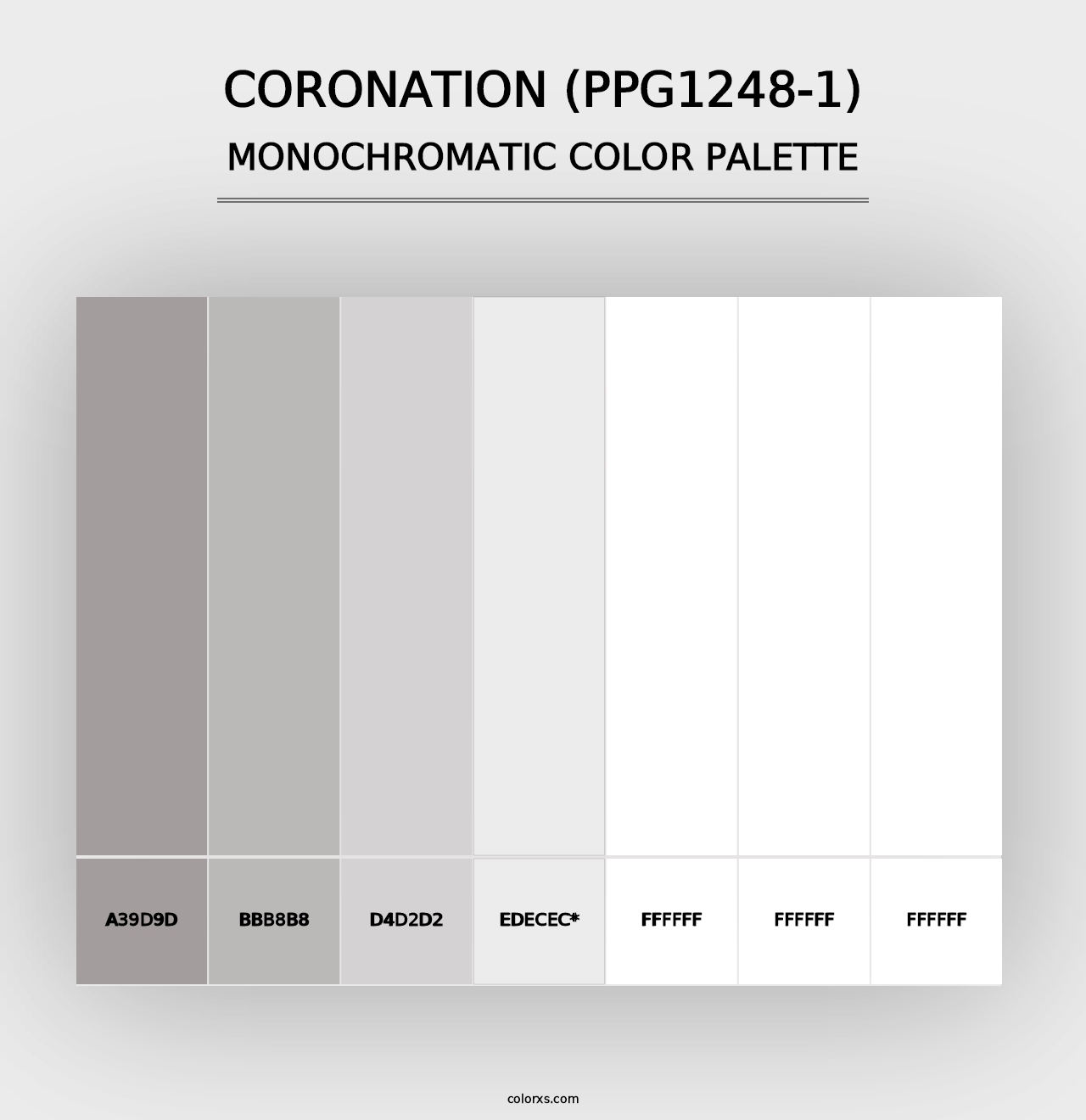 Coronation (PPG1248-1) - Monochromatic Color Palette