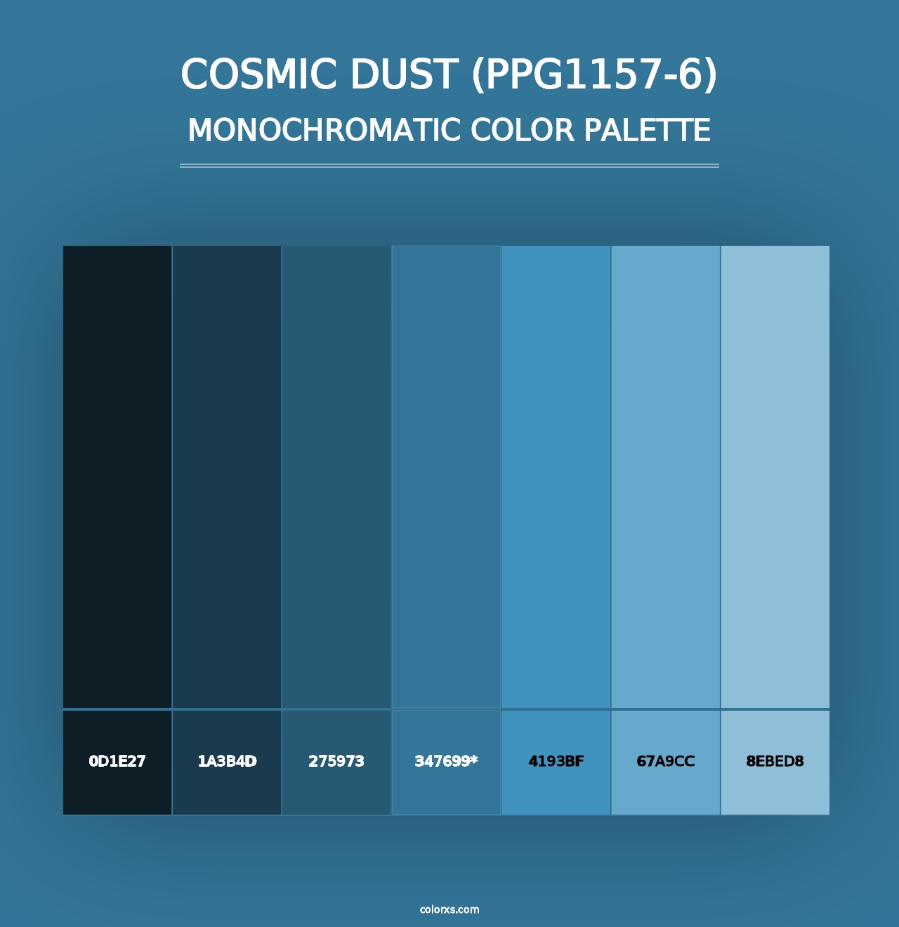 Cosmic Dust (PPG1157-6) - Monochromatic Color Palette