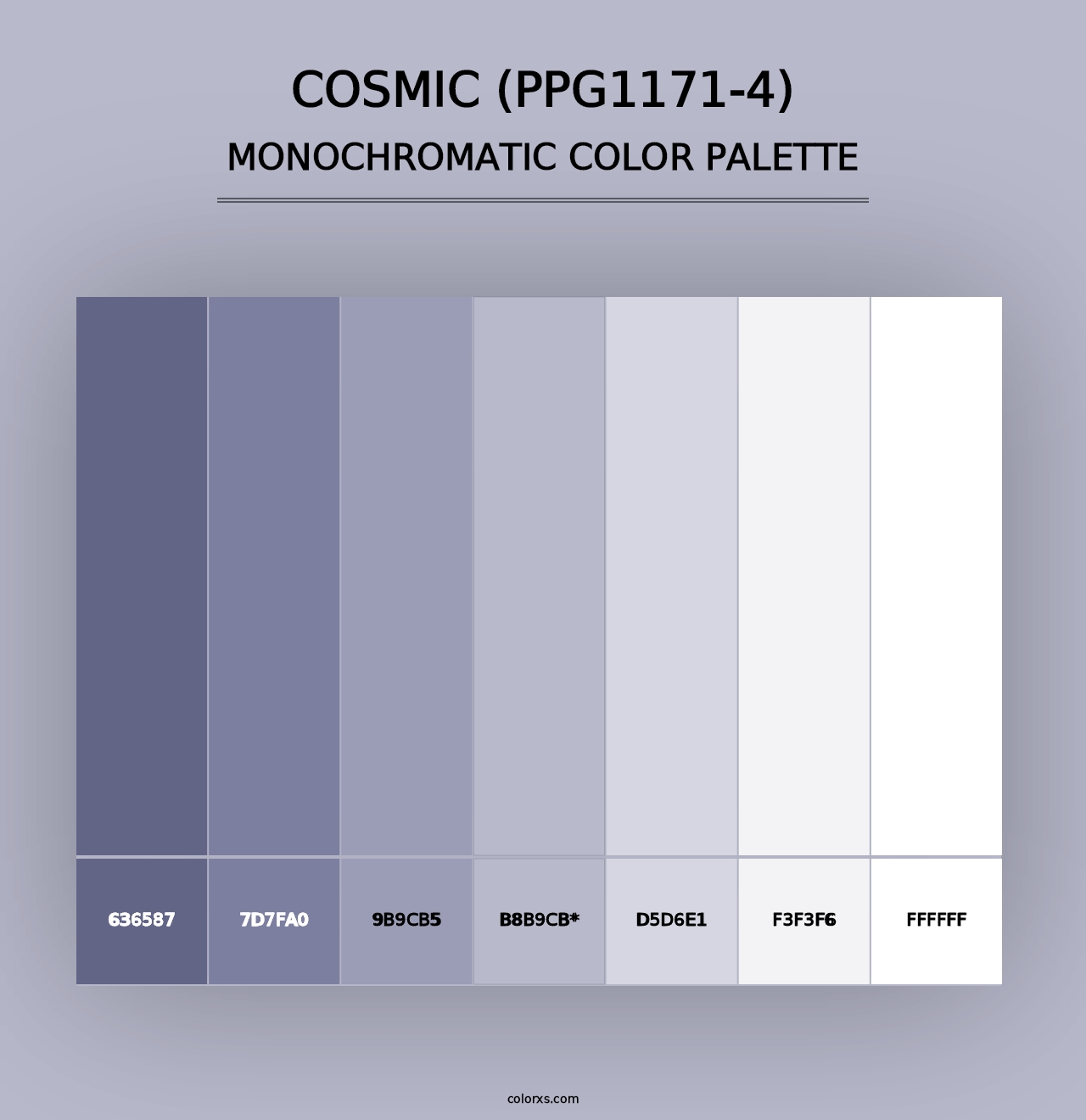 Cosmic (PPG1171-4) - Monochromatic Color Palette