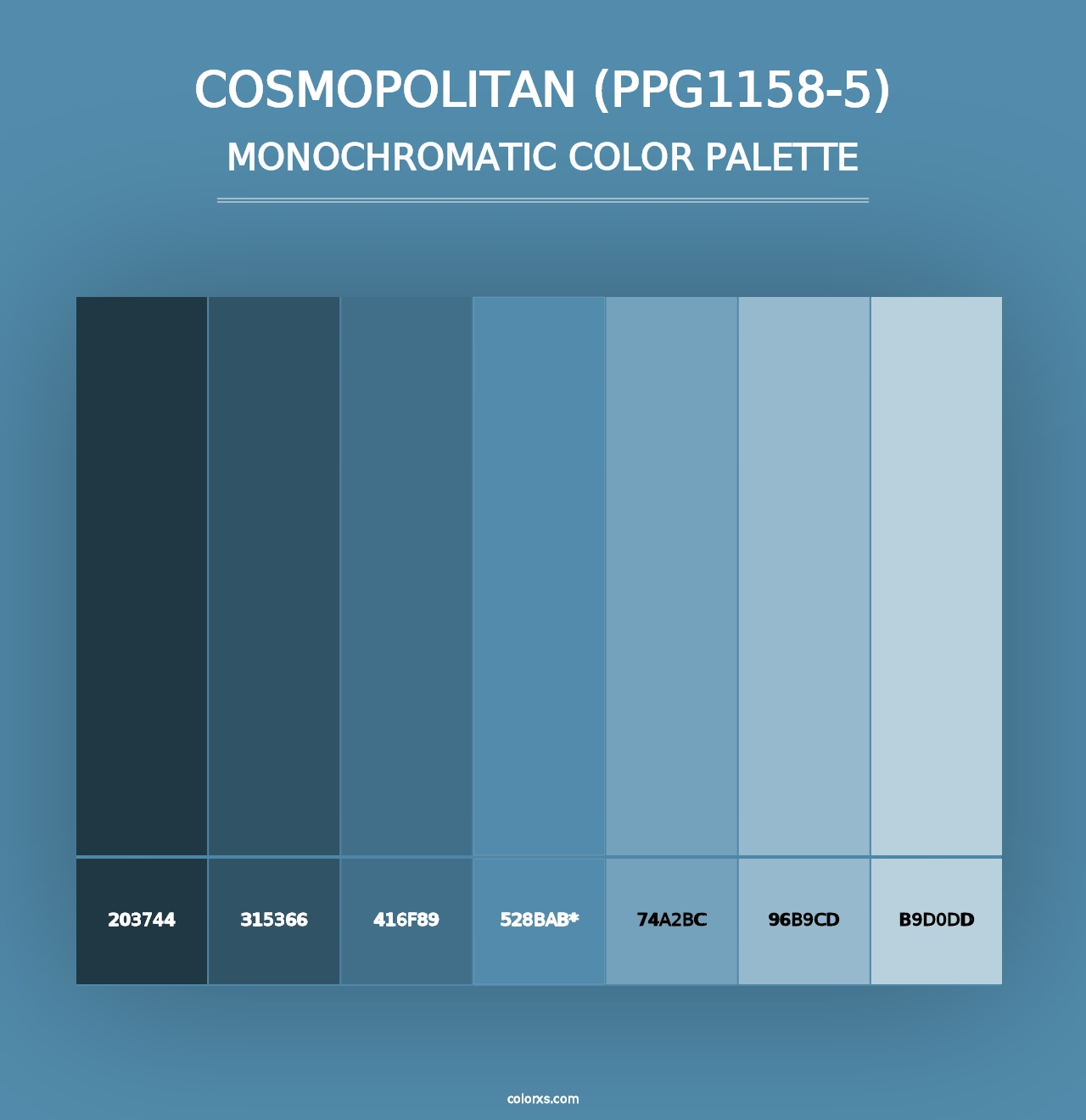 Cosmopolitan (PPG1158-5) - Monochromatic Color Palette