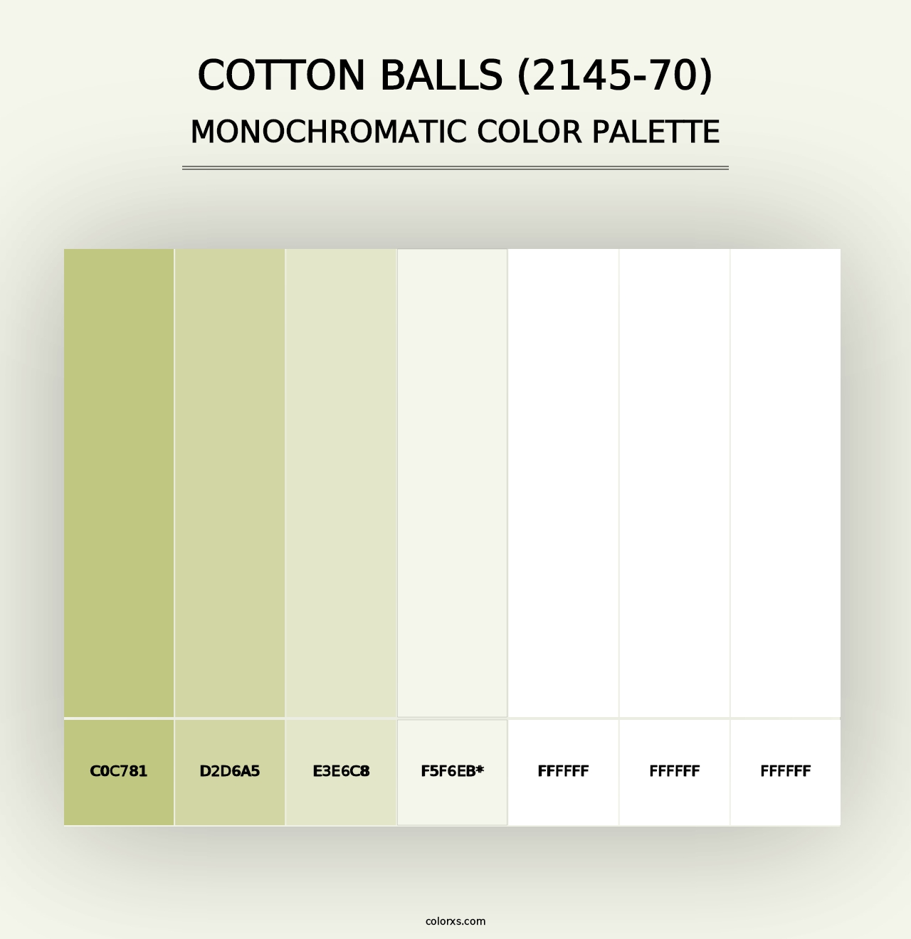 Cotton Balls (2145-70) - Monochromatic Color Palette