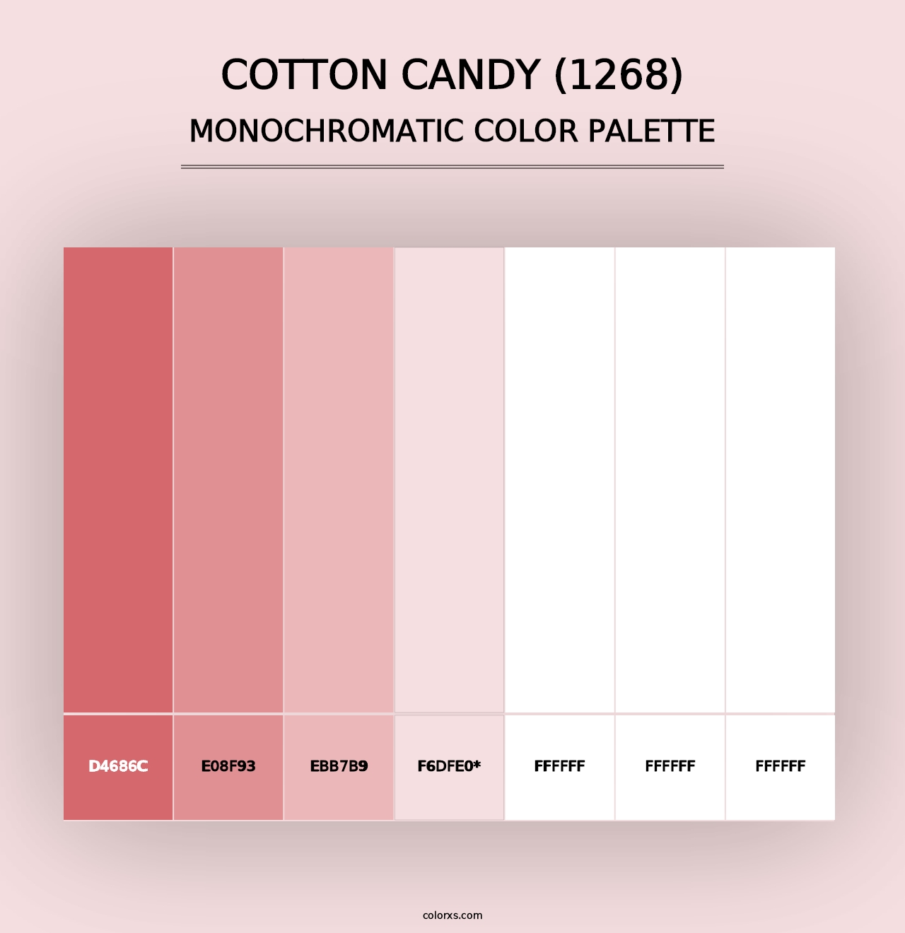 Cotton Candy (1268) - Monochromatic Color Palette