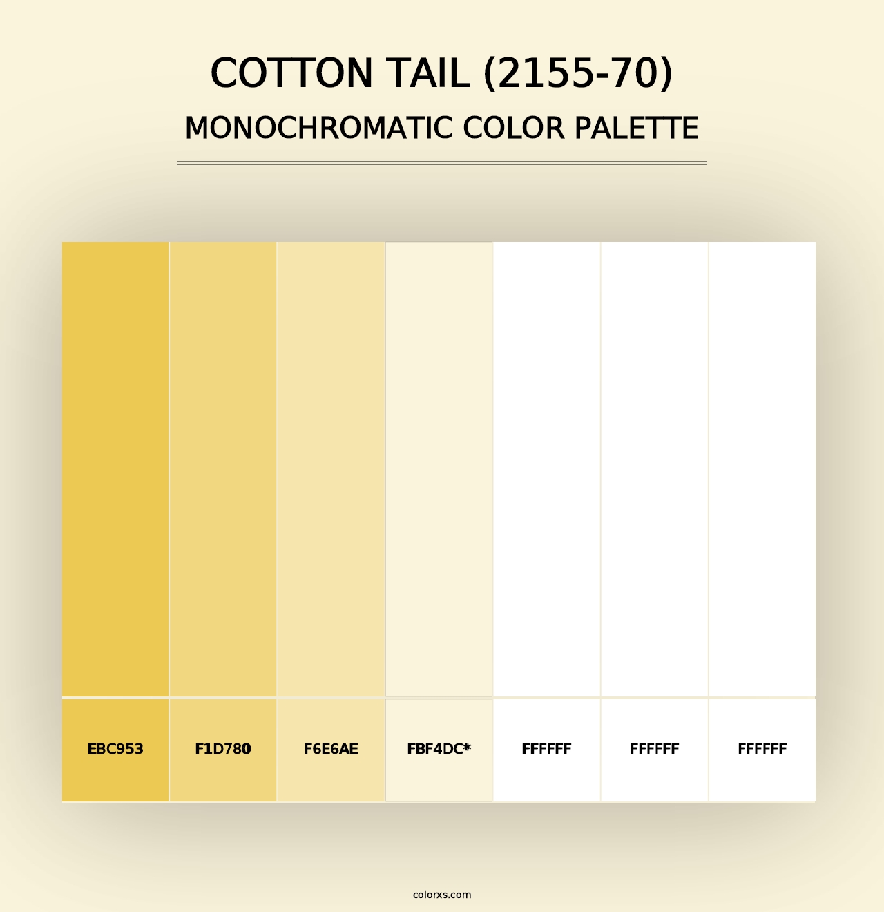 Cotton Tail (2155-70) - Monochromatic Color Palette