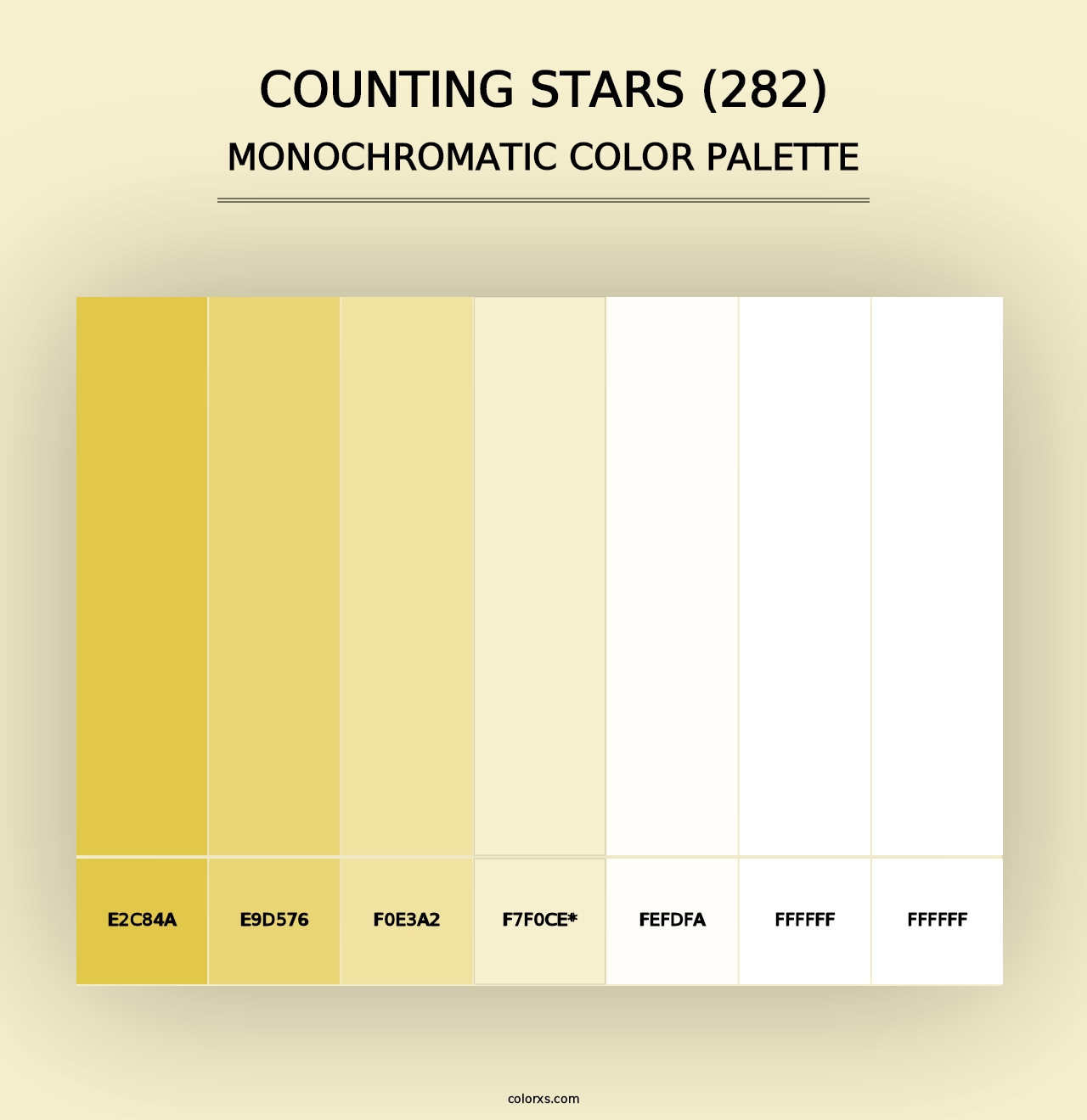 Counting Stars (282) - Monochromatic Color Palette