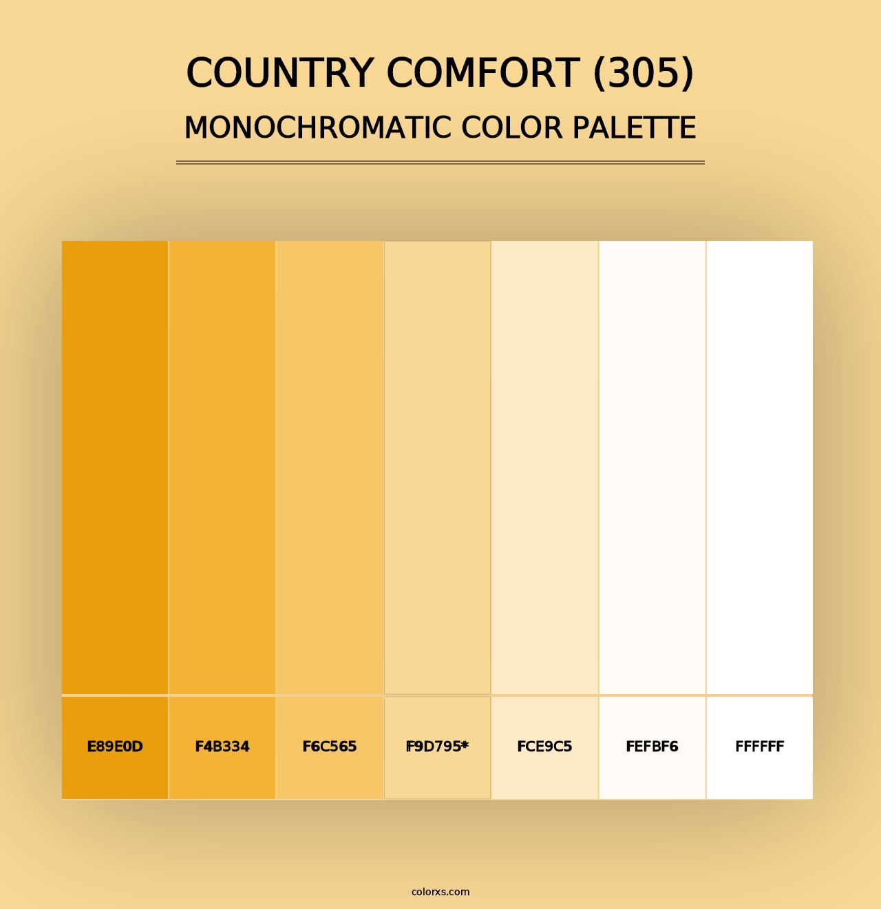 Country Comfort (305) - Monochromatic Color Palette