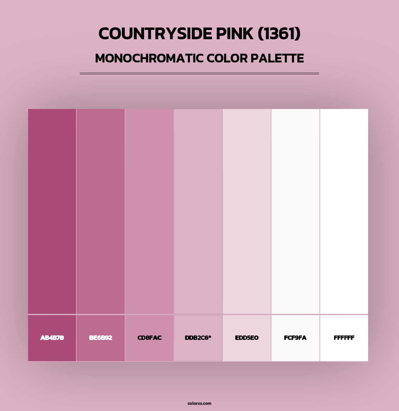 Countryside Pink (1361) - Monochromatic Color Palette