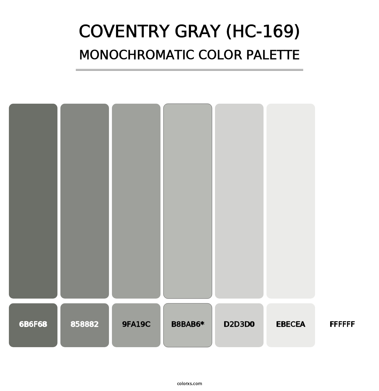 Coventry Gray (HC-169) - Monochromatic Color Palette