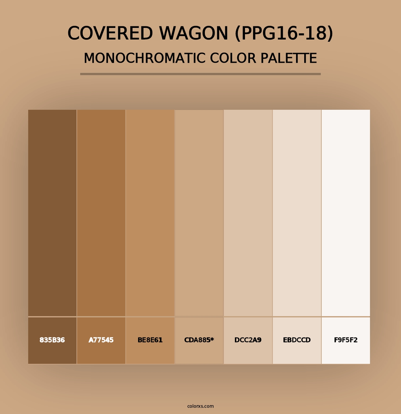 Covered Wagon (PPG16-18) - Monochromatic Color Palette