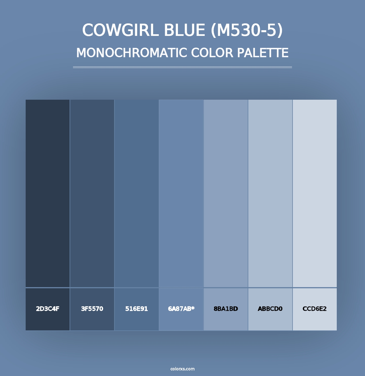 Cowgirl Blue (M530-5) - Monochromatic Color Palette