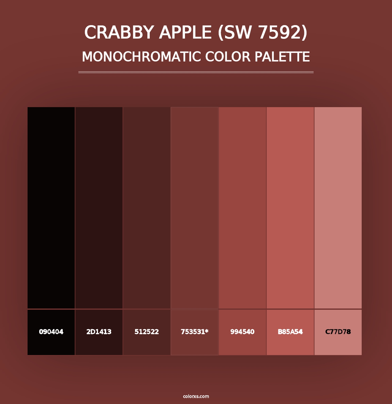 Crabby Apple (SW 7592) - Monochromatic Color Palette