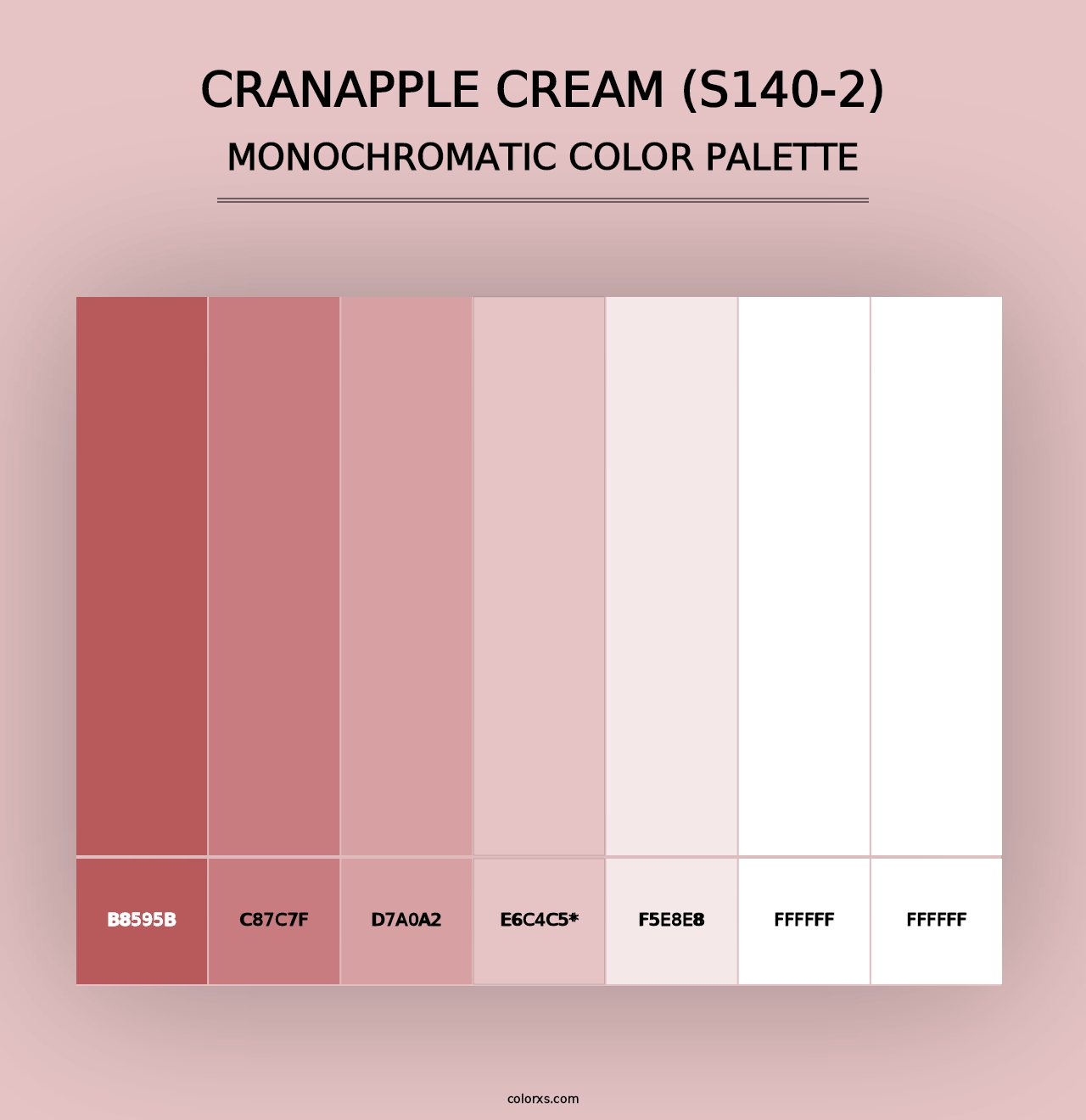 Cranapple Cream (S140-2) - Monochromatic Color Palette