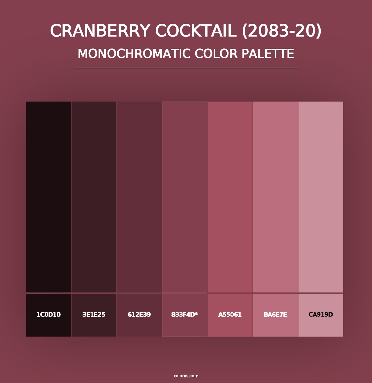 Cranberry Cocktail (2083-20) - Monochromatic Color Palette