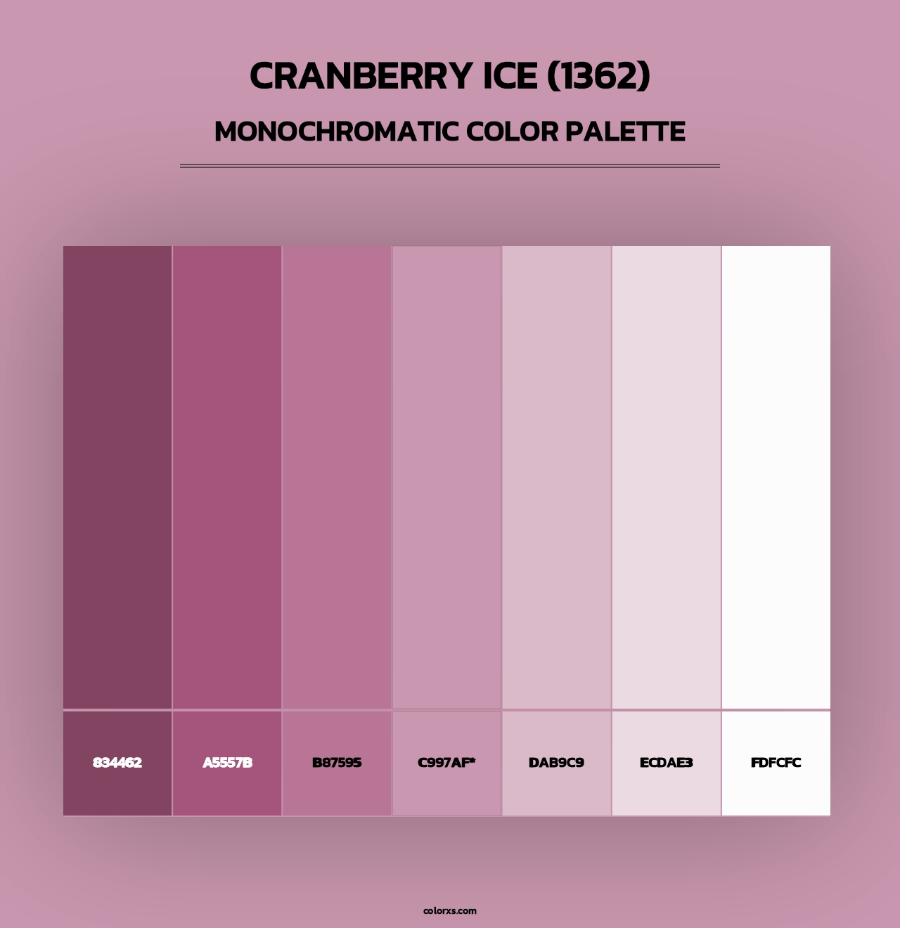 Cranberry Ice (1362) - Monochromatic Color Palette