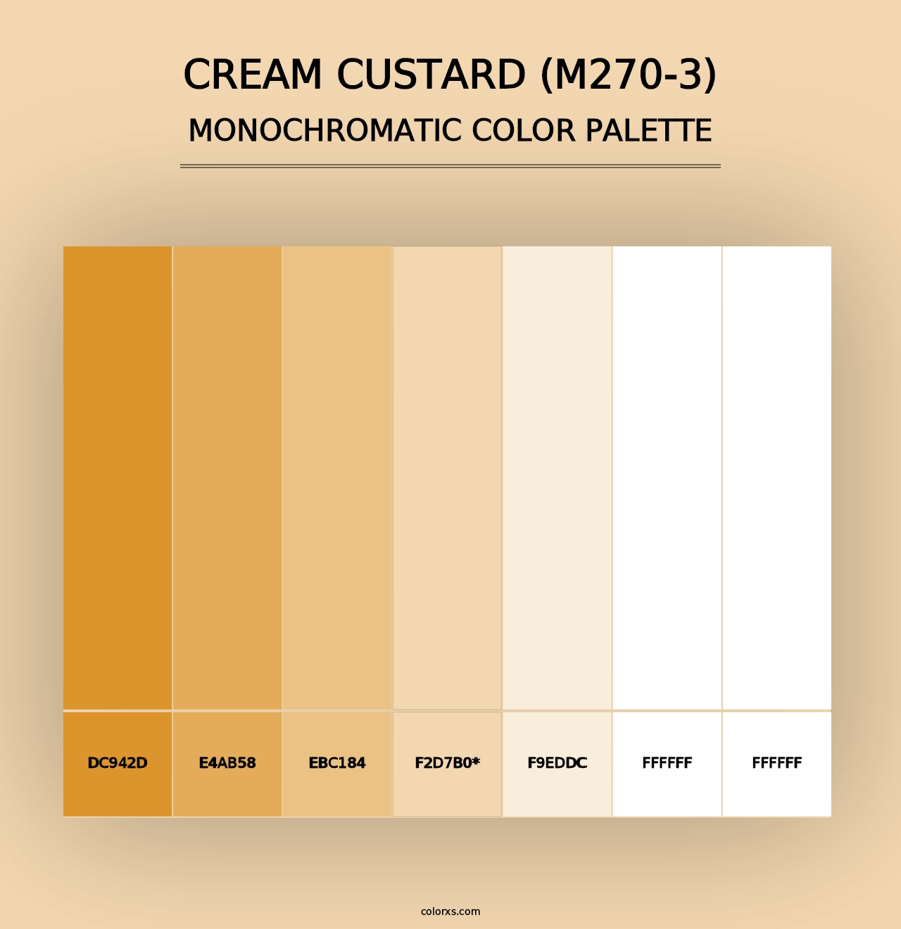 Cream Custard (M270-3) - Monochromatic Color Palette