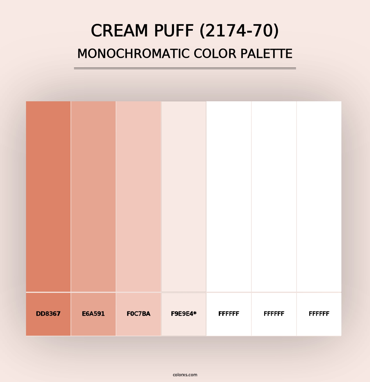 Cream Puff (2174-70) - Monochromatic Color Palette