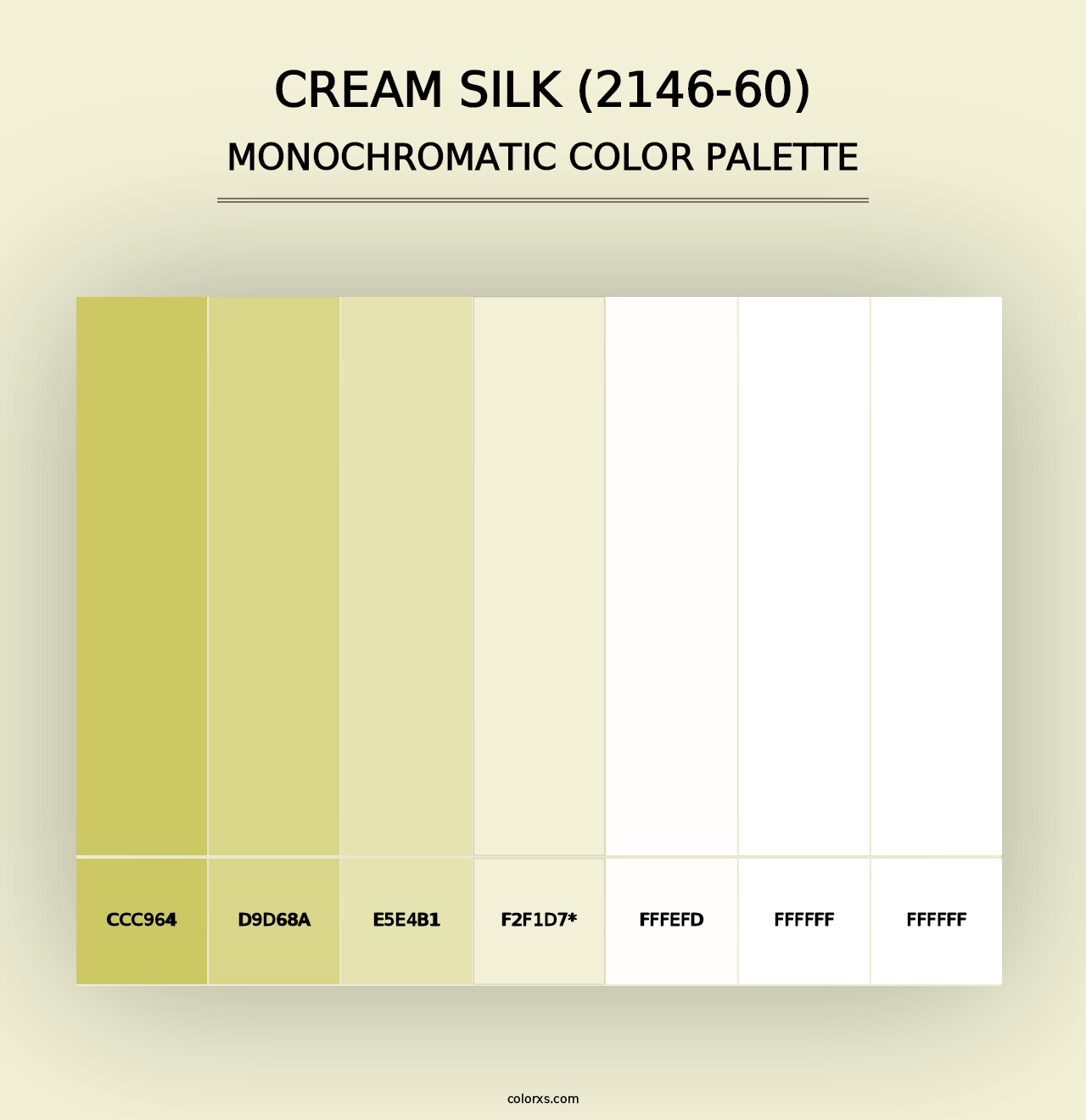 Cream Silk (2146-60) - Monochromatic Color Palette