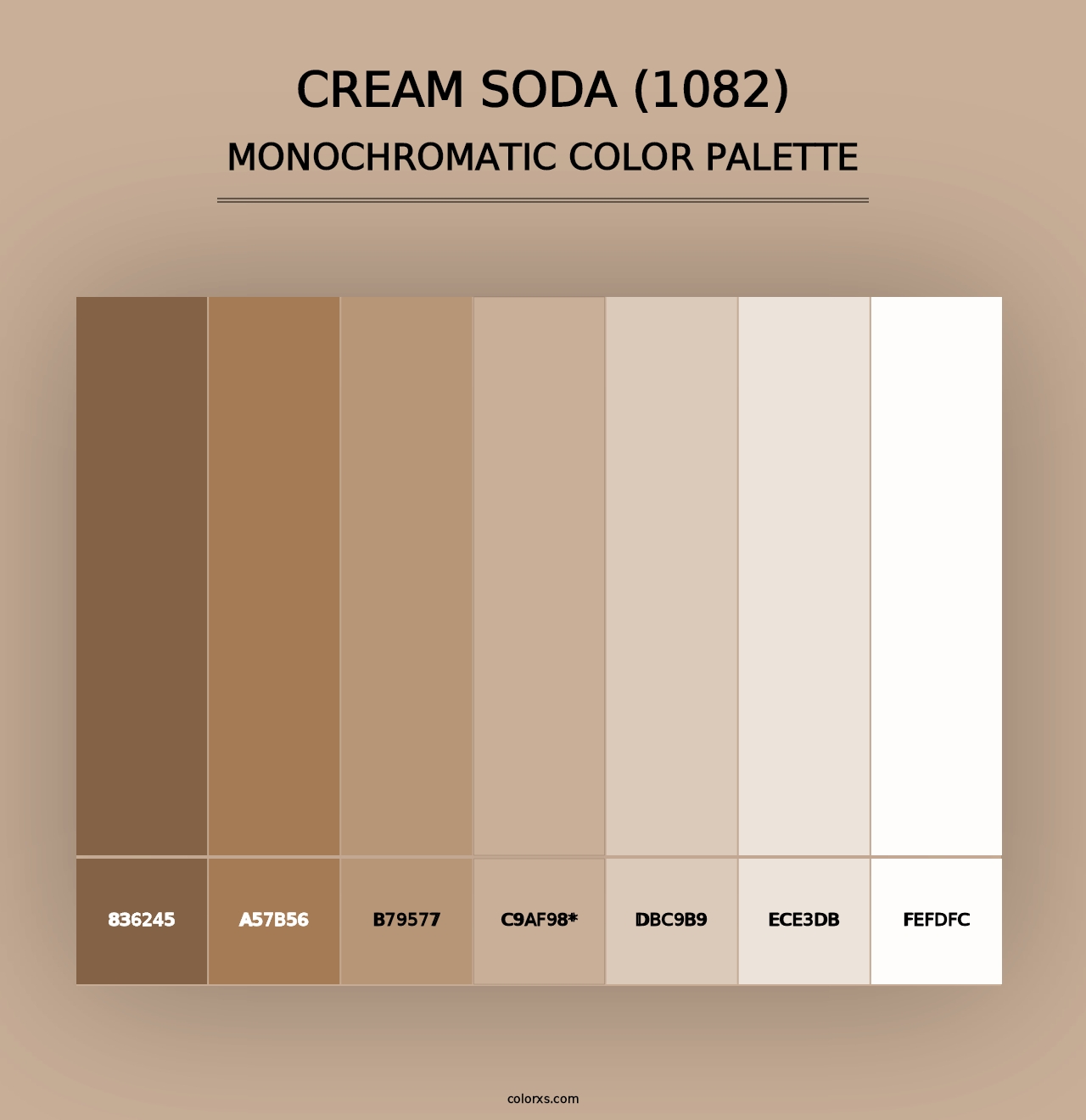 Cream Soda (1082) - Monochromatic Color Palette