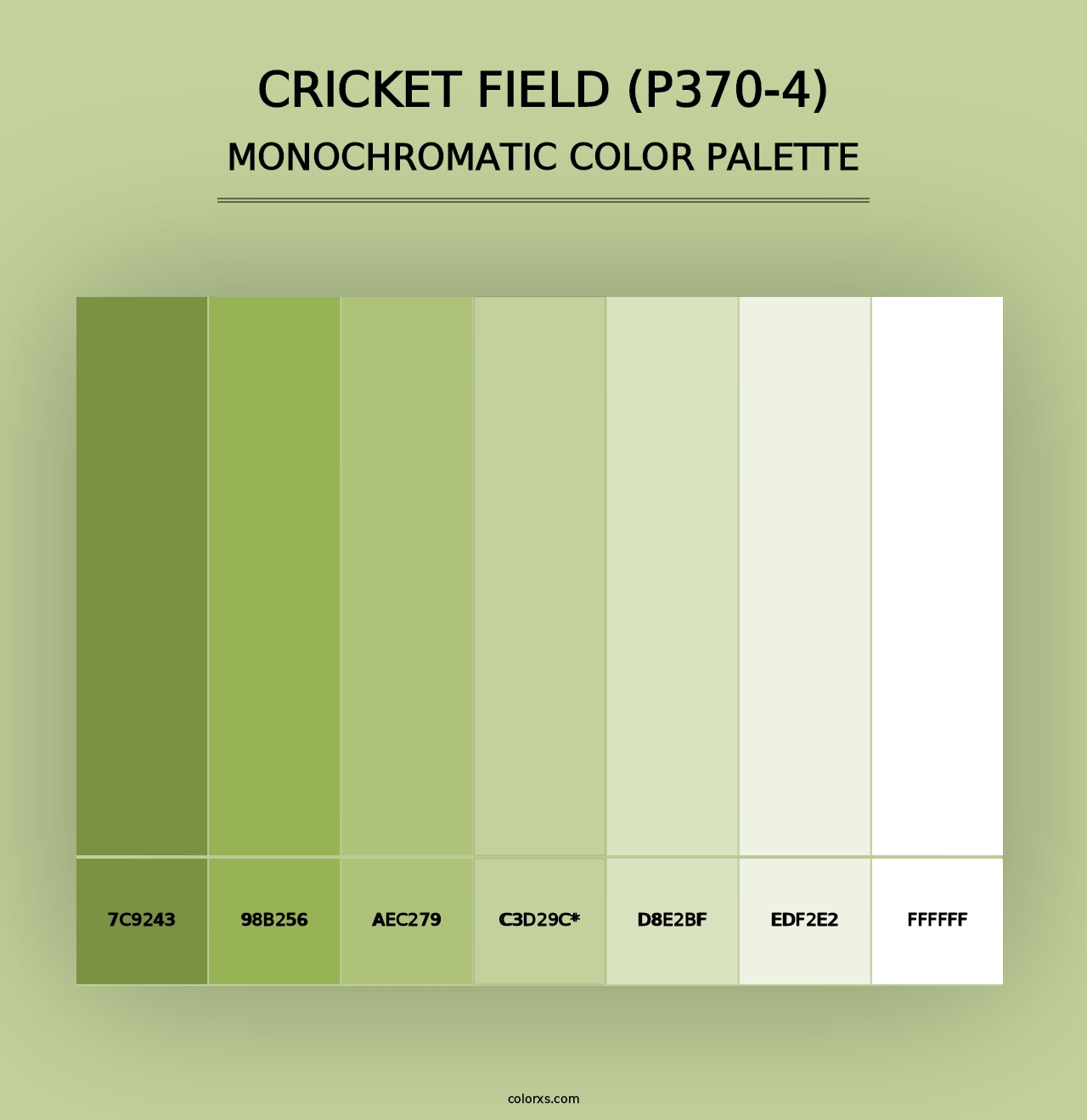 Cricket Field (P370-4) - Monochromatic Color Palette