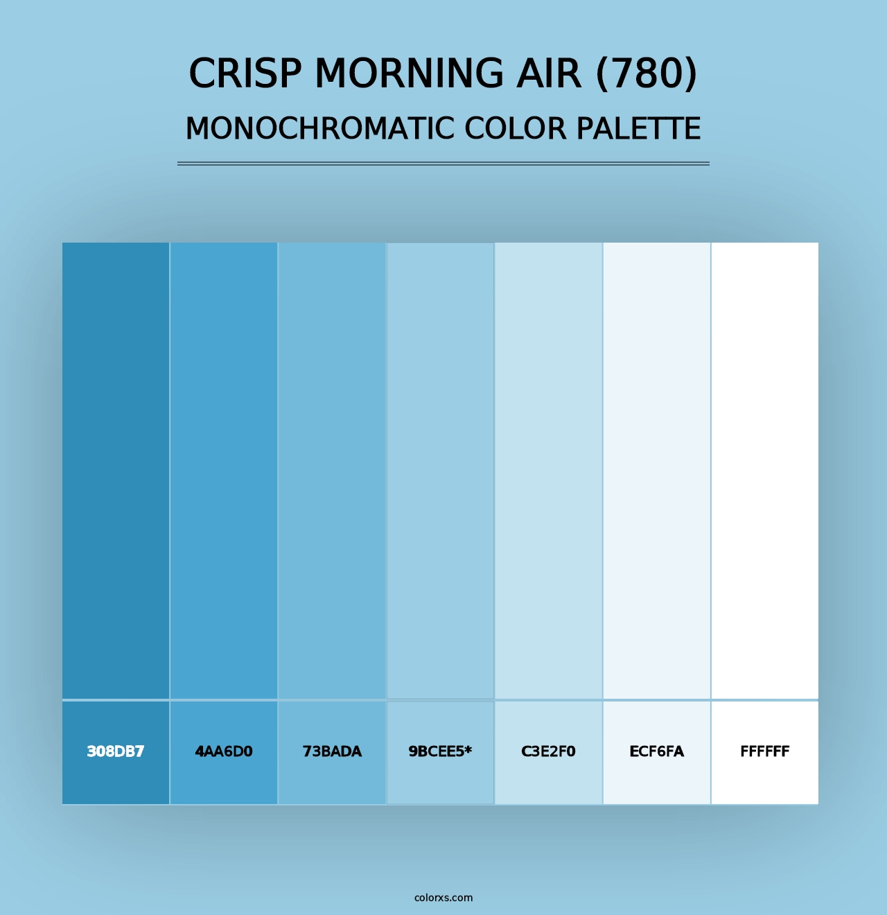 Crisp Morning Air (780) - Monochromatic Color Palette