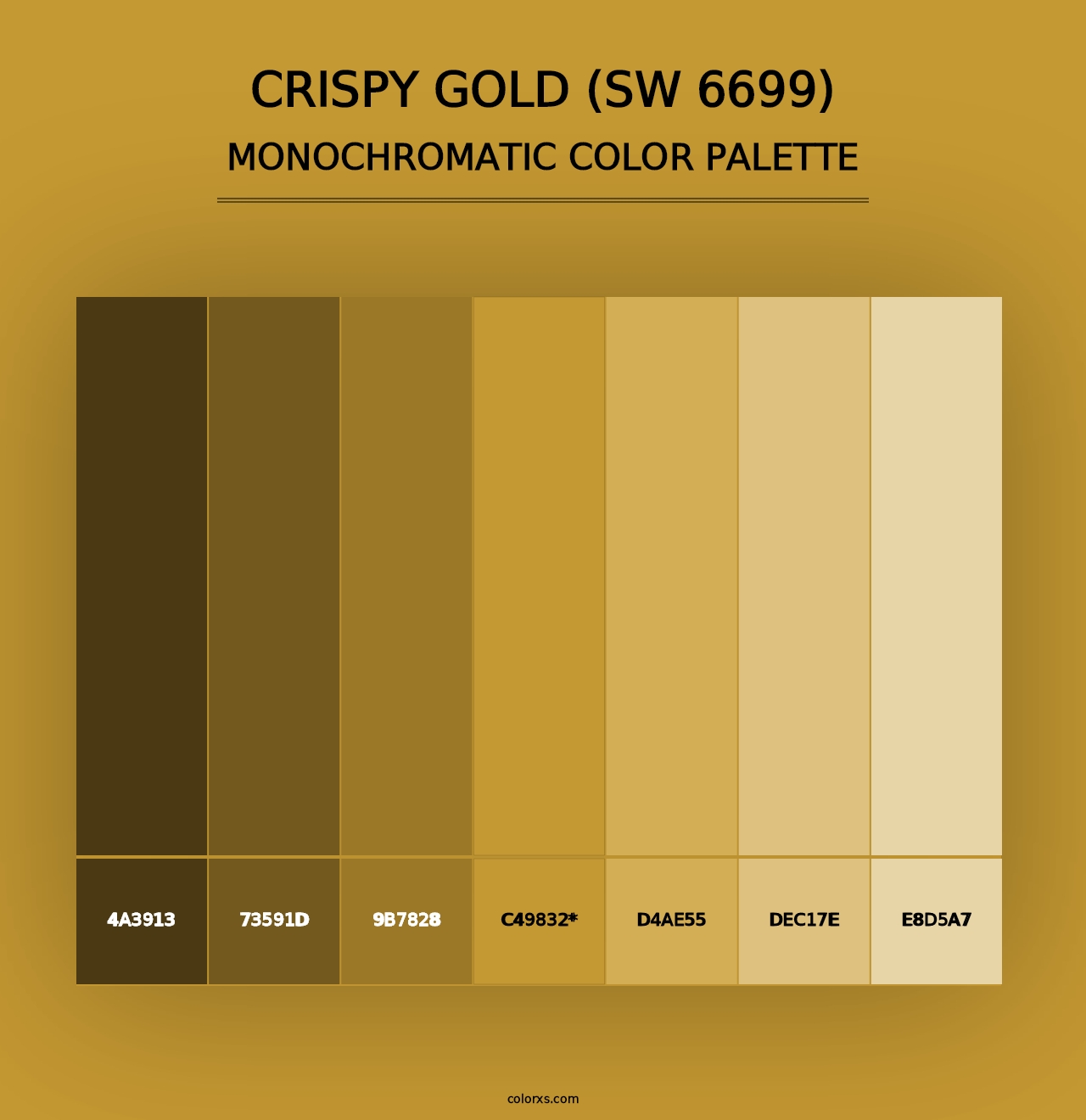 Crispy Gold (SW 6699) - Monochromatic Color Palette