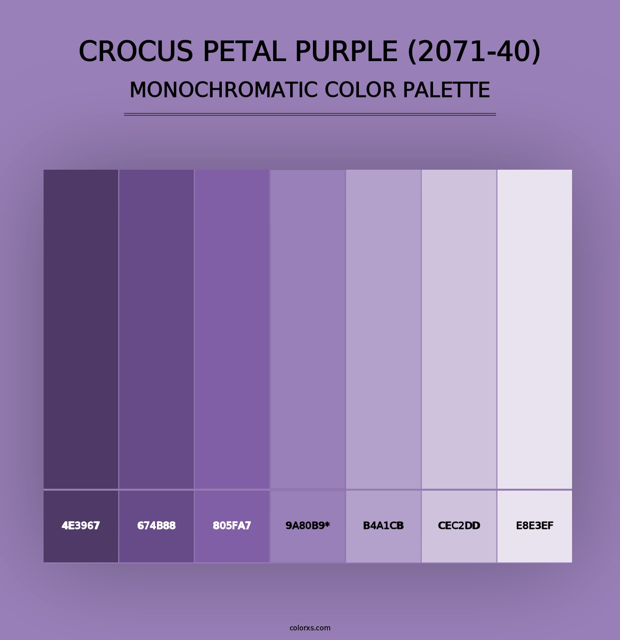 Crocus Petal Purple (2071-40) - Monochromatic Color Palette