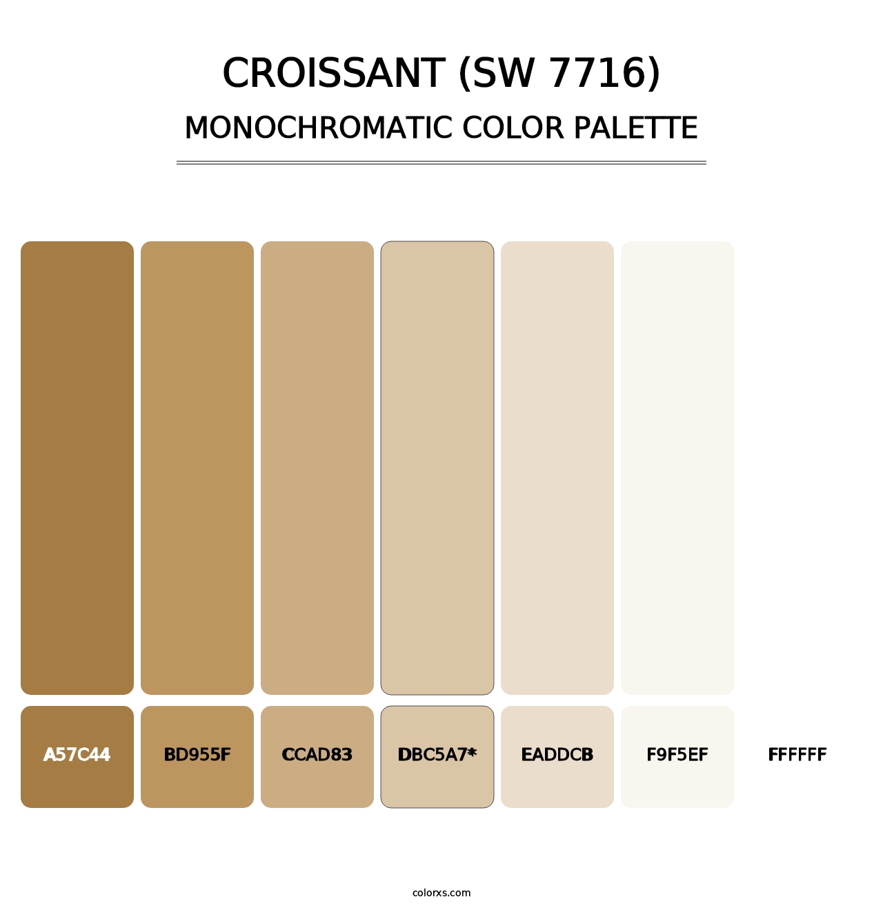 Croissant (SW 7716) - Monochromatic Color Palette