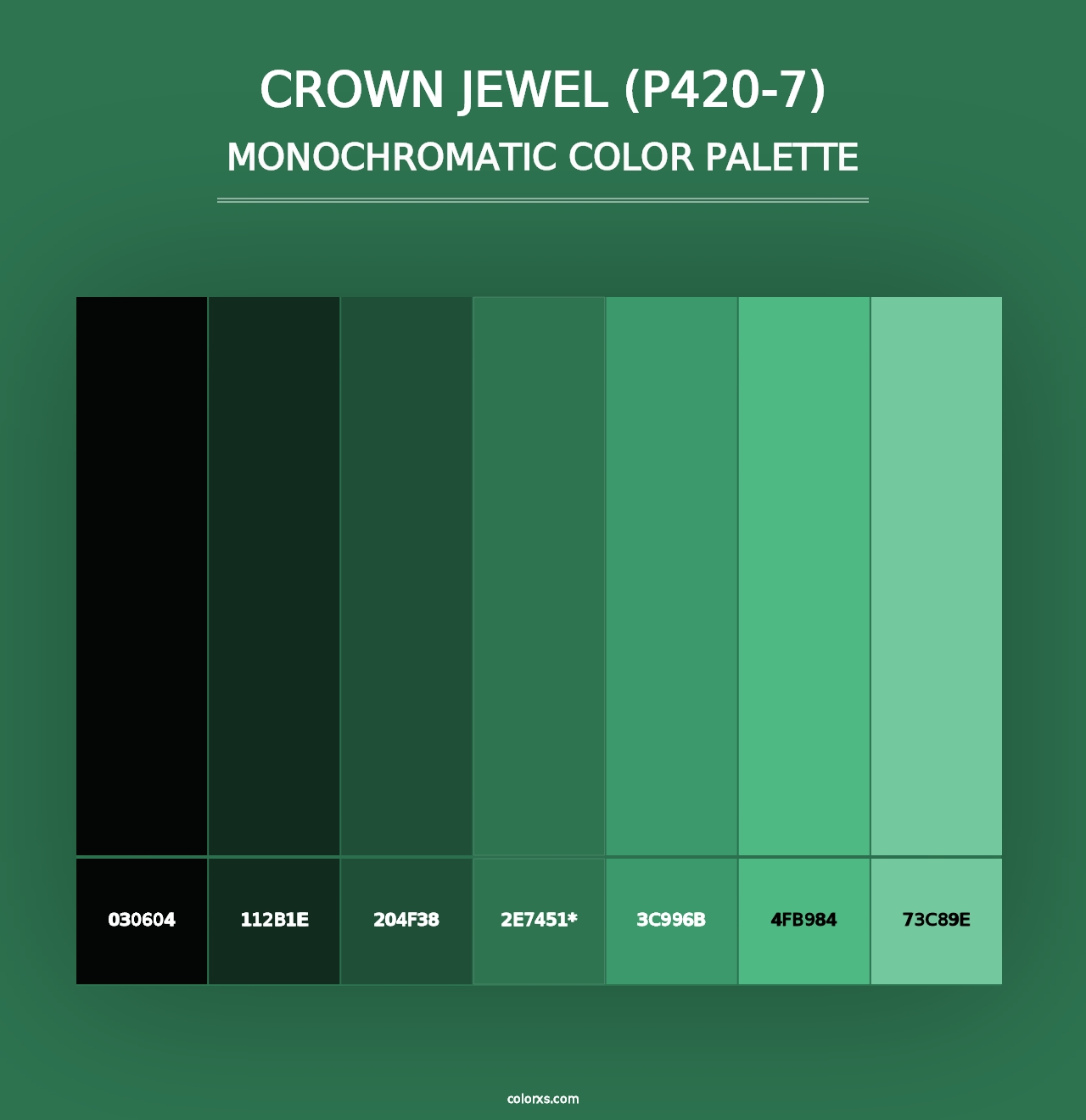 Crown Jewel (P420-7) - Monochromatic Color Palette