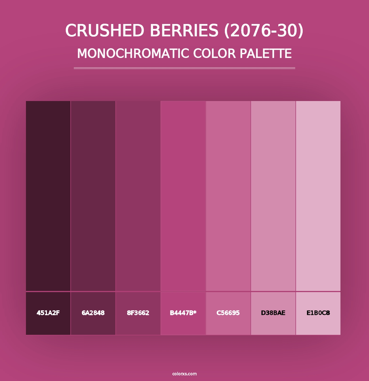 Crushed Berries (2076-30) - Monochromatic Color Palette