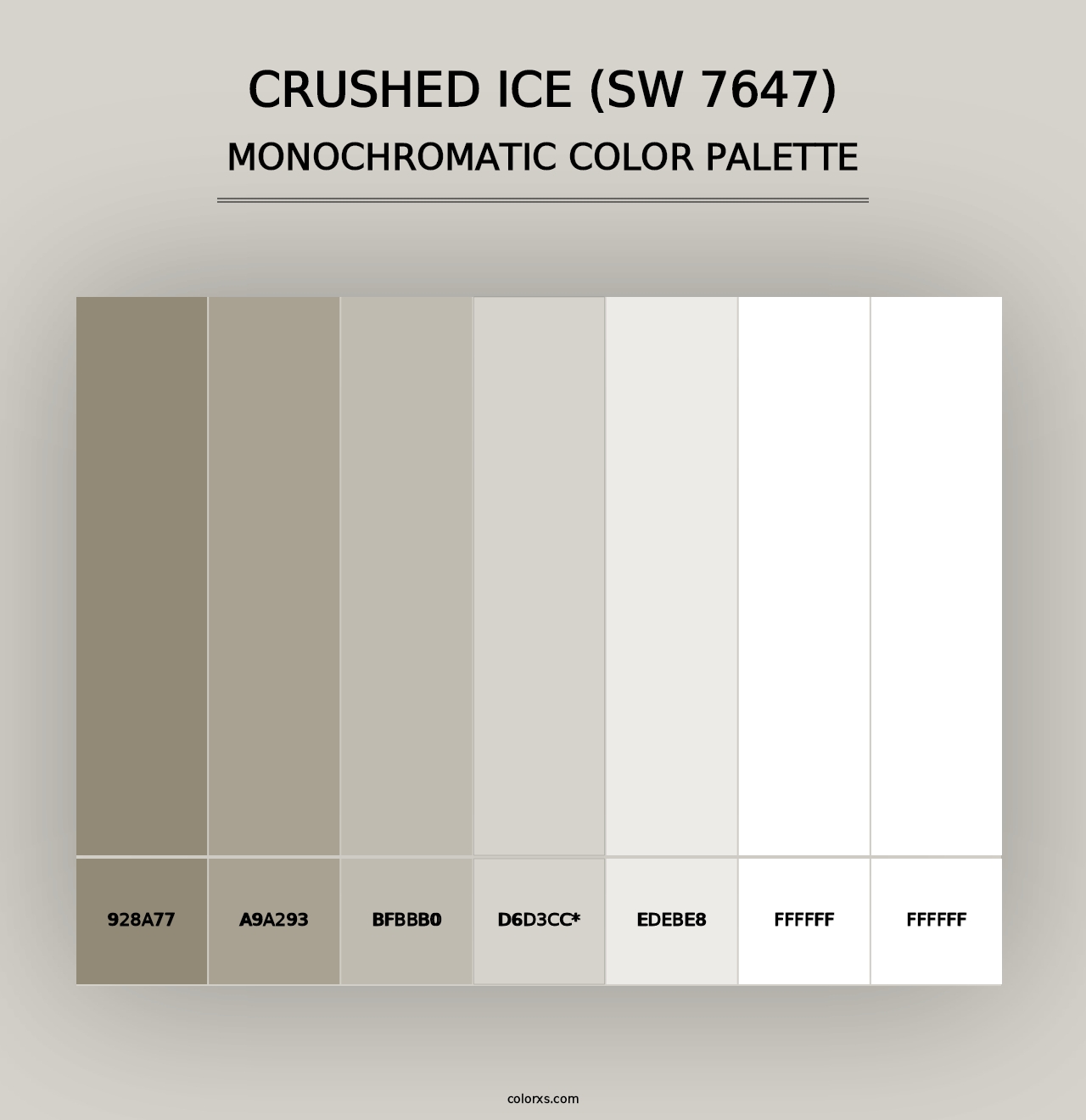 Crushed Ice (SW 7647) - Monochromatic Color Palette