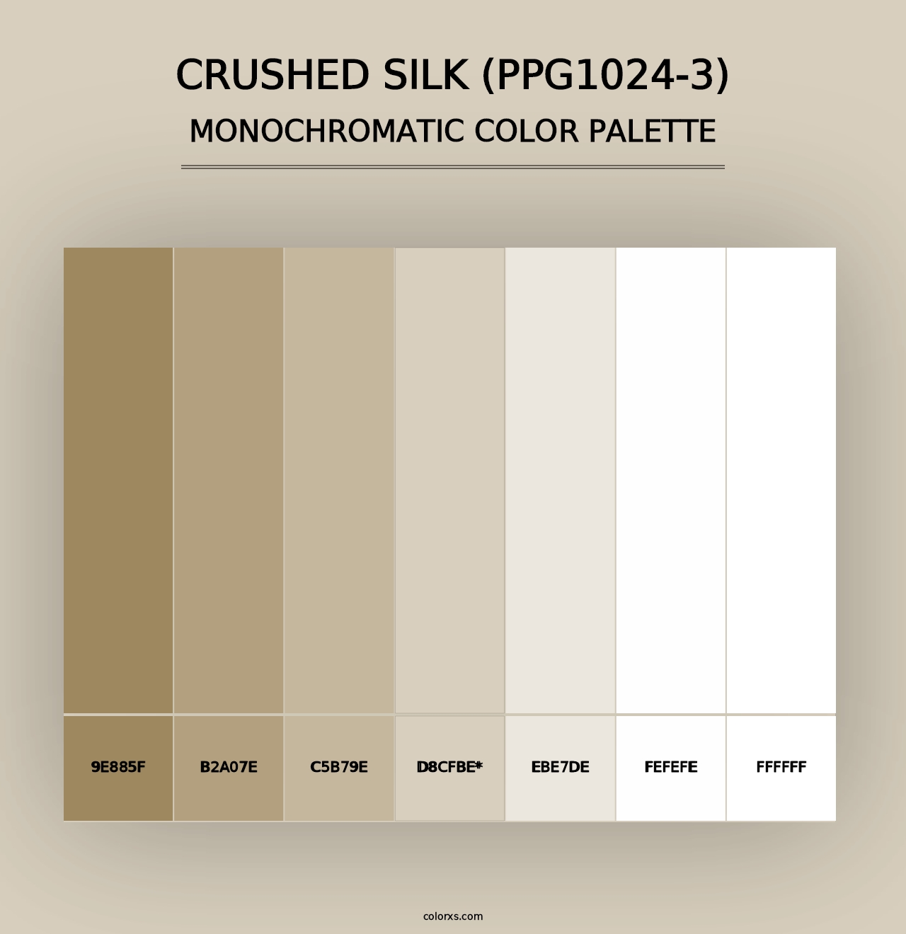 Crushed Silk (PPG1024-3) - Monochromatic Color Palette