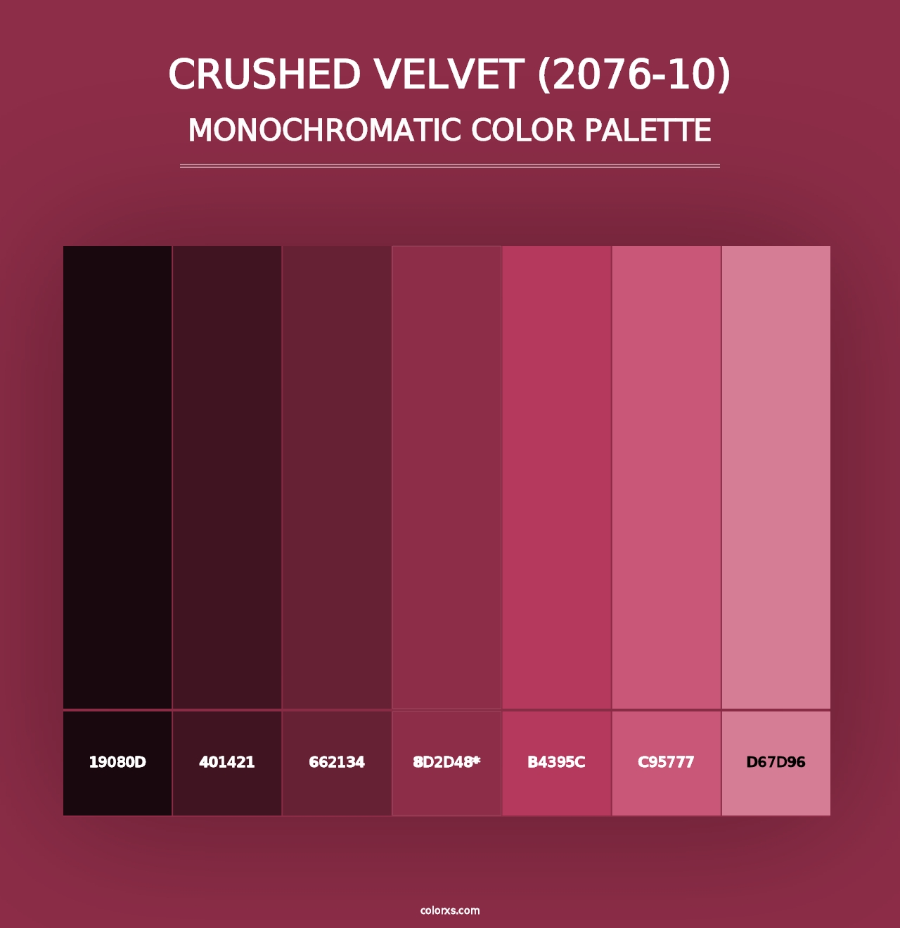 Crushed Velvet (2076-10) - Monochromatic Color Palette