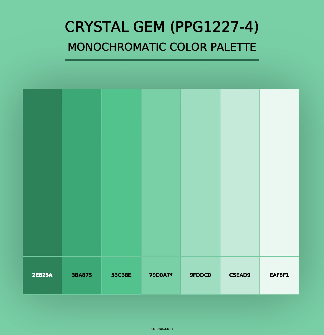 Crystal Gem (PPG1227-4) - Monochromatic Color Palette