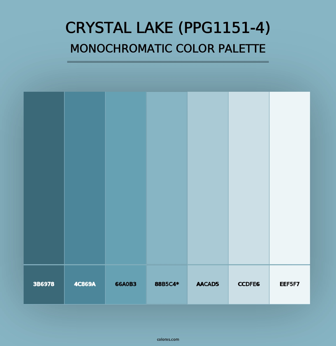 Crystal Lake (PPG1151-4) - Monochromatic Color Palette