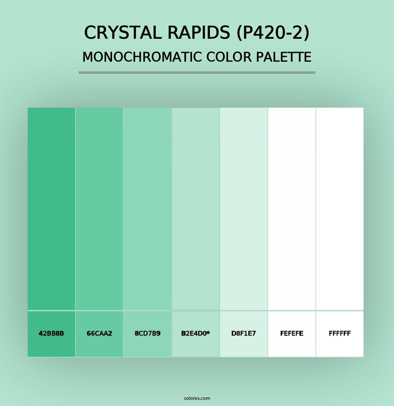 Crystal Rapids (P420-2) - Monochromatic Color Palette