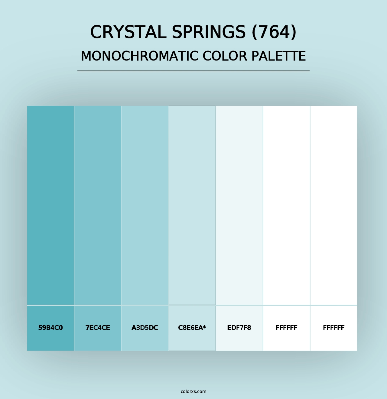 Crystal Springs (764) - Monochromatic Color Palette