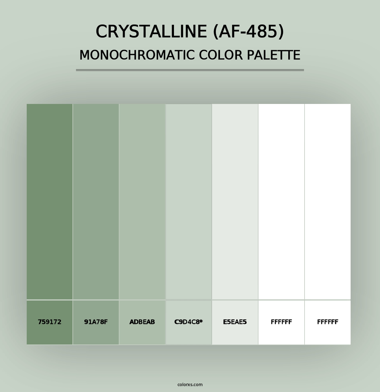 Crystalline (AF-485) - Monochromatic Color Palette