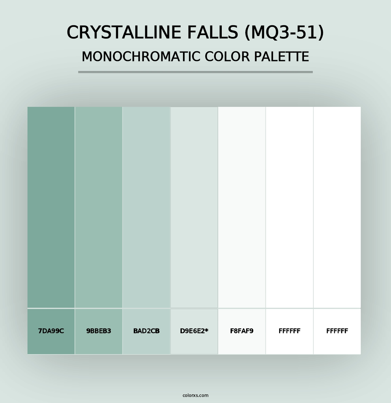 Crystalline Falls (MQ3-51) - Monochromatic Color Palette